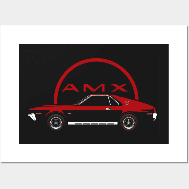 MATADOR RED 1970 AMX Wall Art by BriteDesign